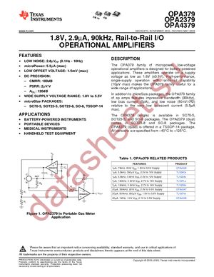 OPA379AIDCKR datasheet  